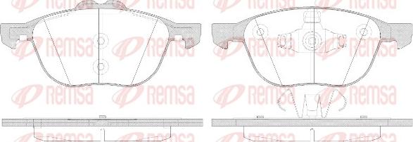 Remsa 1082.50 - Тормозные колодки, дисковые, комплект autospares.lv