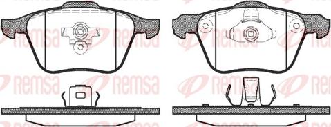 Remsa 1070.00 - Тормозные колодки, дисковые, комплект autospares.lv