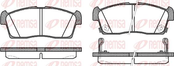 Remsa 1199.02 - Тормозные колодки, дисковые, комплект autospares.lv