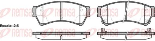 Remsa 1196.02 - Тормозные колодки, дисковые, комплект autospares.lv