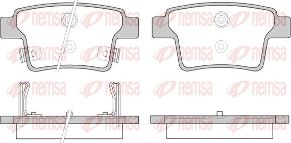 Remsa 1149.02 - Тормозные колодки, дисковые, комплект autospares.lv