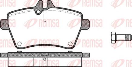 Remsa 1144.00 - Тормозные колодки, дисковые, комплект autospares.lv