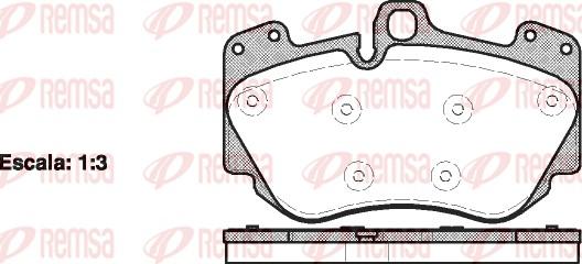 Remsa 1140.10 - Тормозные колодки, дисковые, комплект autospares.lv