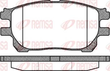 Remsa 1143.00 - Тормозные колодки, дисковые, комплект autospares.lv