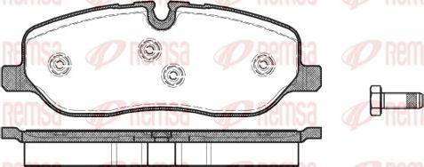 Remsa 1158.00 - Тормозные колодки, дисковые, комплект autospares.lv