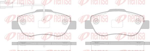 Remsa 1100.02 - Тормозные колодки, дисковые, комплект autospares.lv