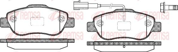 Remsa 1100.11 - Тормозные колодки, дисковые, комплект autospares.lv