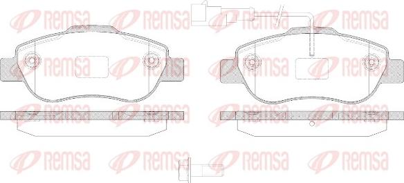 Remsa 1100.21 - Тормозные колодки, дисковые, комплект autospares.lv