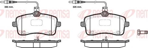 Remsa 1102.04 - Тормозные колодки, дисковые, комплект autospares.lv