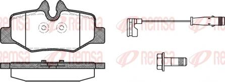 Remsa 1110.02 - Тормозные колодки, дисковые, комплект autospares.lv