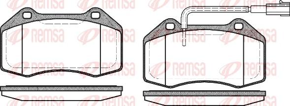 Remsa 1113.12 - Тормозные колодки, дисковые, комплект autospares.lv