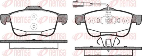Remsa 1183.12 - Тормозные колодки, дисковые, комплект autospares.lv