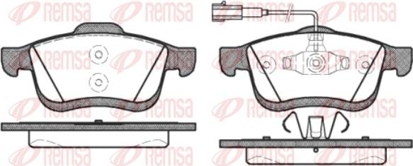 Remsa 1183.22 - Тормозные колодки, дисковые, комплект autospares.lv