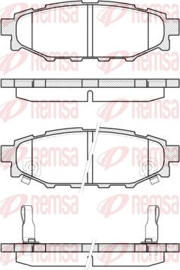 Remsa 1136.12 - Тормозные колодки, дисковые, комплект autospares.lv