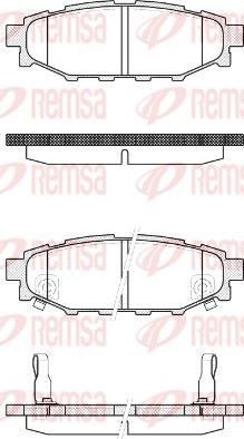 Remsa 1136.22 - Тормозные колодки, дисковые, комплект autospares.lv