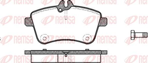 Remsa 1130.00 - Тормозные колодки, дисковые, комплект autospares.lv