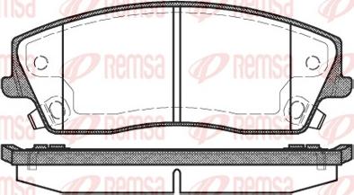 Remsa 1126.08 - Тормозные колодки, дисковые, комплект autospares.lv