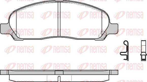 Remsa 1120.02 - Тормозные колодки, дисковые, комплект autospares.lv