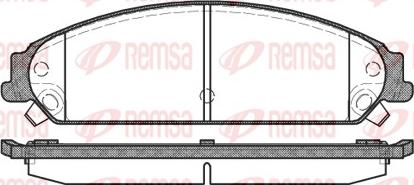 Remsa 1128.08 - Тормозные колодки, дисковые, комплект autospares.lv