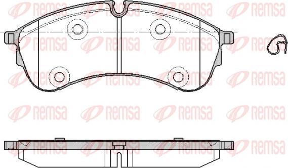 Remsa 1847.00 - Тормозные колодки, дисковые, комплект autospares.lv