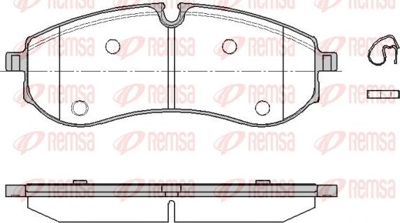 Remsa 1856.00 - Тормозные колодки, дисковые, комплект autospares.lv