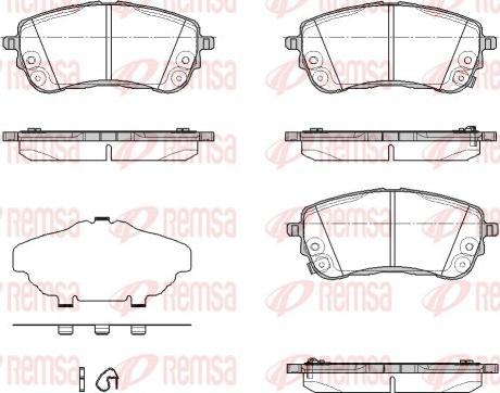 Remsa 1858.12 - Тормозные колодки, дисковые, комплект autospares.lv