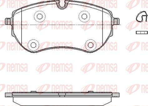 Remsa 1853.00 - Тормозные колодки, дисковые, комплект autospares.lv