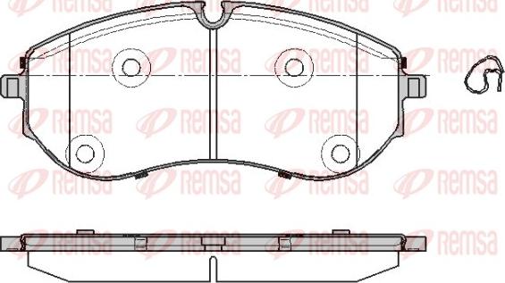 Remsa 1857.00 - Тормозные колодки, дисковые, комплект autospares.lv