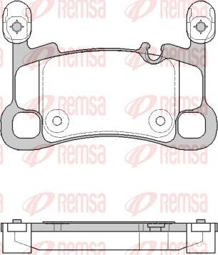 Remsa 1864.00 - Тормозные колодки, дисковые, комплект autospares.lv