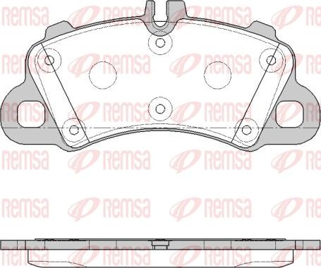 Remsa 1862.00 - Тормозные колодки, дисковые, комплект autospares.lv