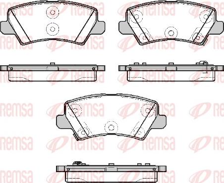 Remsa 1804.02 - Тормозные колодки, дисковые, комплект autospares.lv