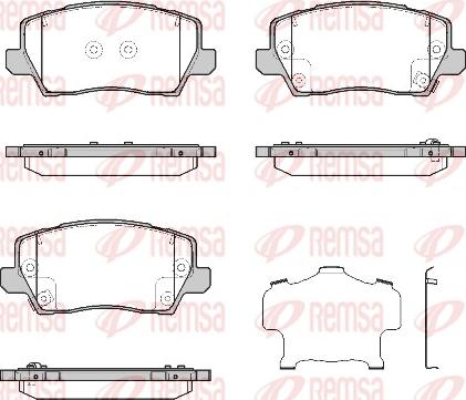 Remsa 1803.02 - Тормозные колодки, дисковые, комплект autospares.lv