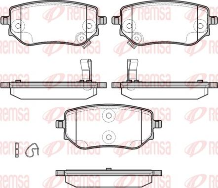 Remsa 1802.02 - Тормозные колодки, дисковые, комплект autospares.lv