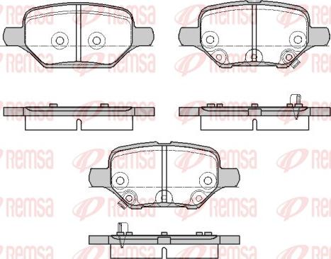 Remsa 1810.02 - Тормозные колодки, дисковые, комплект autospares.lv