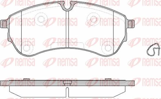 Remsa 1830.00 - Тормозные колодки, дисковые, комплект autospares.lv