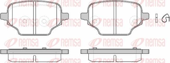 Remsa 1837.00 - Тормозные колодки, дисковые, комплект autospares.lv