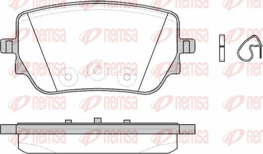 Remsa 1829.00 - Тормозные колодки, дисковые, комплект autospares.lv