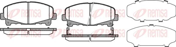 Remsa 1390.02 - Тормозные колодки, дисковые, комплект autospares.lv