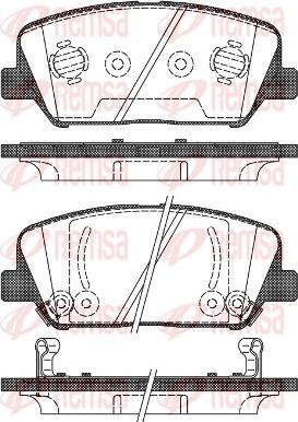 Remsa 1398.02 - Тормозные колодки, дисковые, комплект autospares.lv