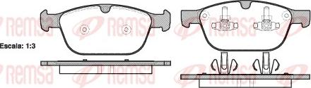 Remsa 1397.00 - Тормозные колодки, дисковые, комплект autospares.lv