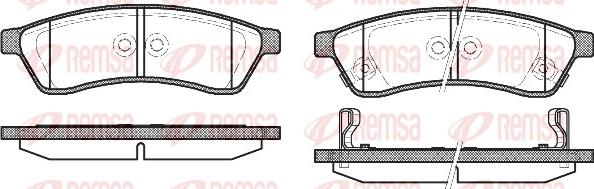 Remsa 1349.02 - Тормозные колодки, дисковые, комплект autospares.lv