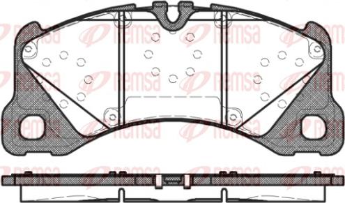 Remsa 1345.40 - Тормозные колодки, дисковые, комплект autospares.lv