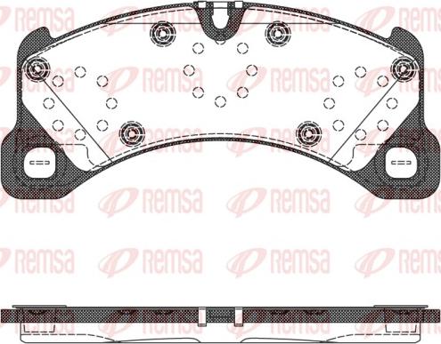 Remsa 1345.50 - Тормозные колодки, дисковые, комплект autospares.lv