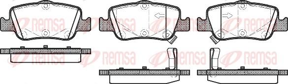 Remsa 1356.02 - Тормозные колодки, дисковые, комплект autospares.lv