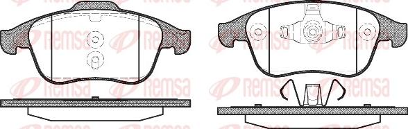 Remsa 1350.00 - Тормозные колодки, дисковые, комплект autospares.lv