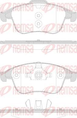 Remsa 1350.30 - Тормозные колодки, дисковые, комплект autospares.lv