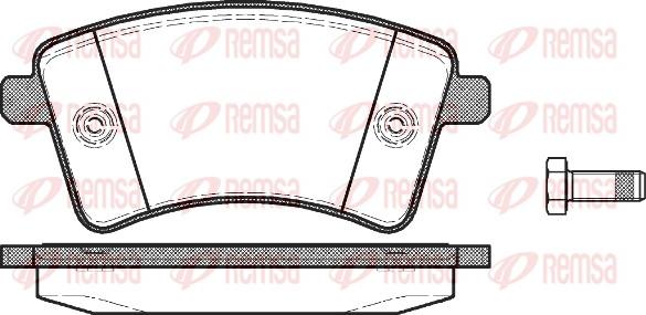 Remsa 1351.00 - Тормозные колодки, дисковые, комплект autospares.lv