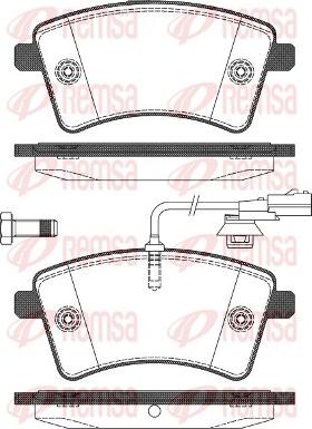 Remsa 1351.01 - Тормозные колодки, дисковые, комплект autospares.lv