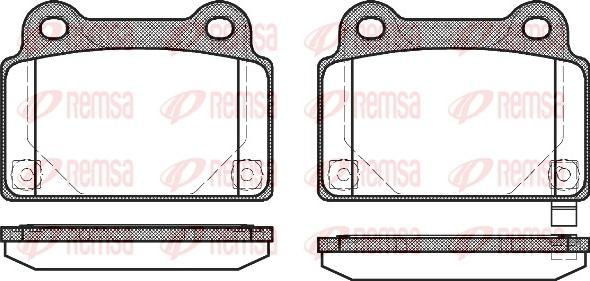 Remsa 1364.02 - Тормозные колодки, дисковые, комплект autospares.lv