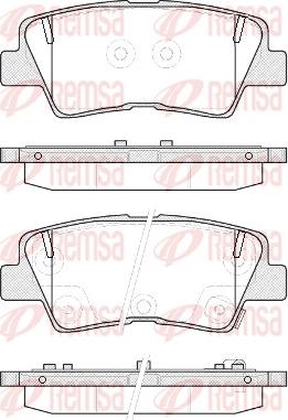 Remsa 1362.52 - Тормозные колодки, дисковые, комплект autospares.lv